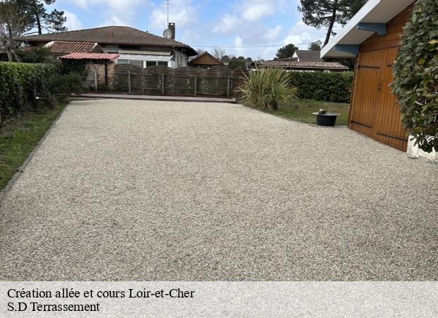 Création allée et cours 41 Loir-et-Cher  S.D Terrassement 