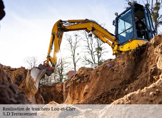 Realisation de tranchées 41 Loir-et-Cher  S.D Terrassement 