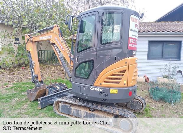 Location de pelleteuse et mini pelle 41 Loir-et-Cher  S.D Terrassement 