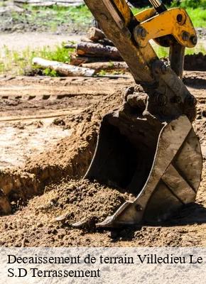 Decaissement de terrain villedieu-le-chateau-41800 S.D Terrassement