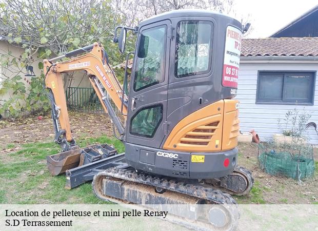Location de pelleteuse et mini pelle  renay-41100 S.D Terrassement 