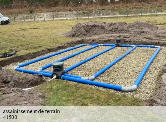 assainissement de terrain  avaray-41500 S.D Terrassement 