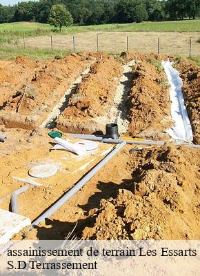 assainissement de terrain les-essarts-41800 S.D Terrassement