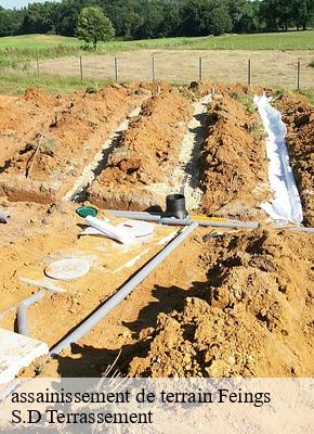 assainissement de terrain  feings-41120 S.D Terrassement 