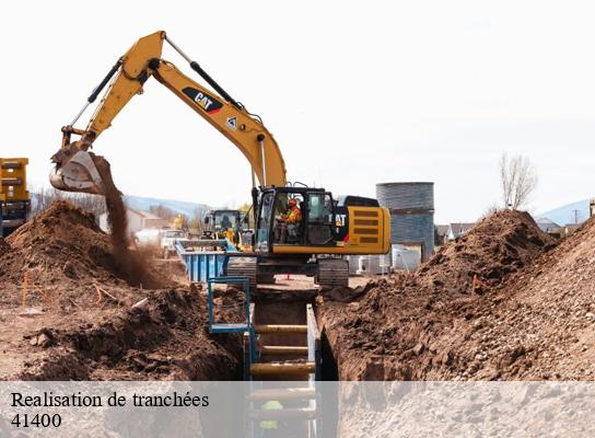Realisation de tranchées  pontlevoy-41400 S.D Terrassement 